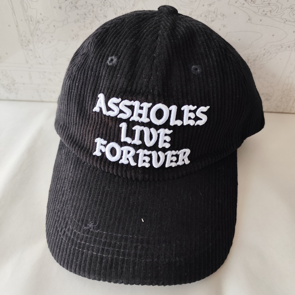 4/$50⭐️Linda Finegold Black Corduroy ALF Logo Cap